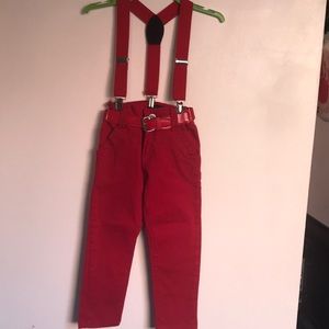 Boys dress pants with suspenders